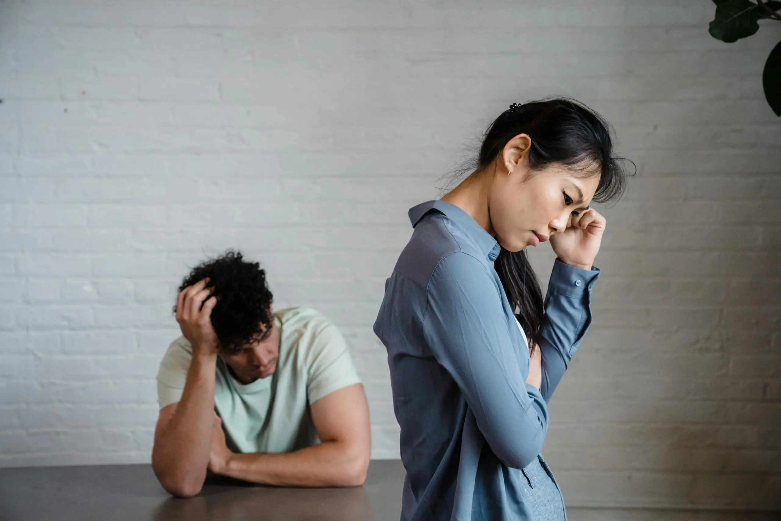 frustrated couple in toxic relationship